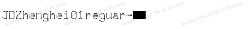 JDZhenghei 01 reguar字体转换